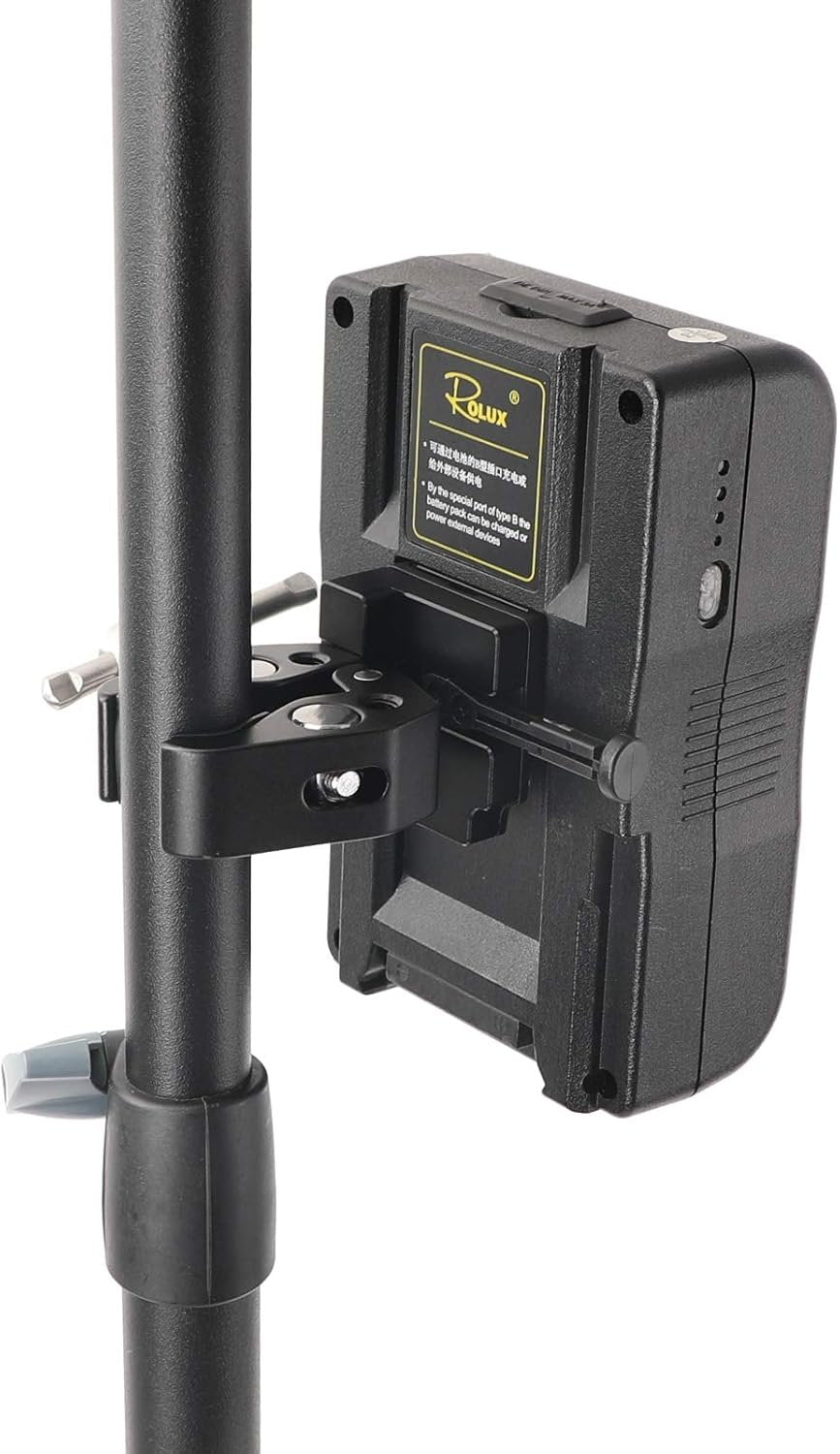 CAMVATE Super Crab Clamp + Universal V-Lock Mount Quick Release Adapter for DSLR Camera Battery - 2596