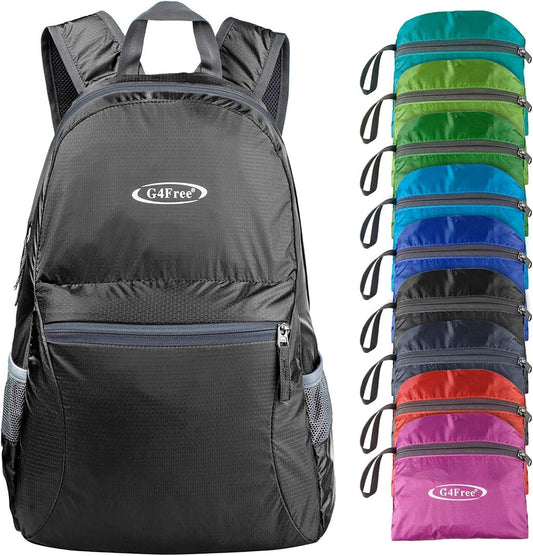 G4Free 20L Foldable Backpack Water Resistant Daypack for Outdoor Walking
