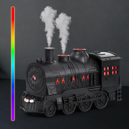Train humidifier, 300ml Train Diffuser for Bedroom, Remote Control Aromatherapy Diffuser, Ultrasonic Cool Mist Humidifier with 2 Lighting & 2 Mist Modes Auto Shut-Off for Office Bedroom (Multicolored)