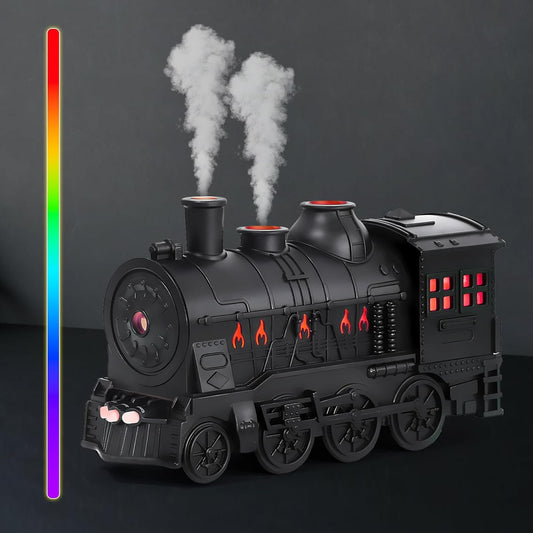 Train humidifier, 300ml Train Diffuser for Bedroom, Remote Control Aromatherapy Diffuser, Ultrasonic Cool Mist Humidifier with 2 Lighting & 2 Mist Modes Auto Shut-Off for Office Bedroom (Multicolored)