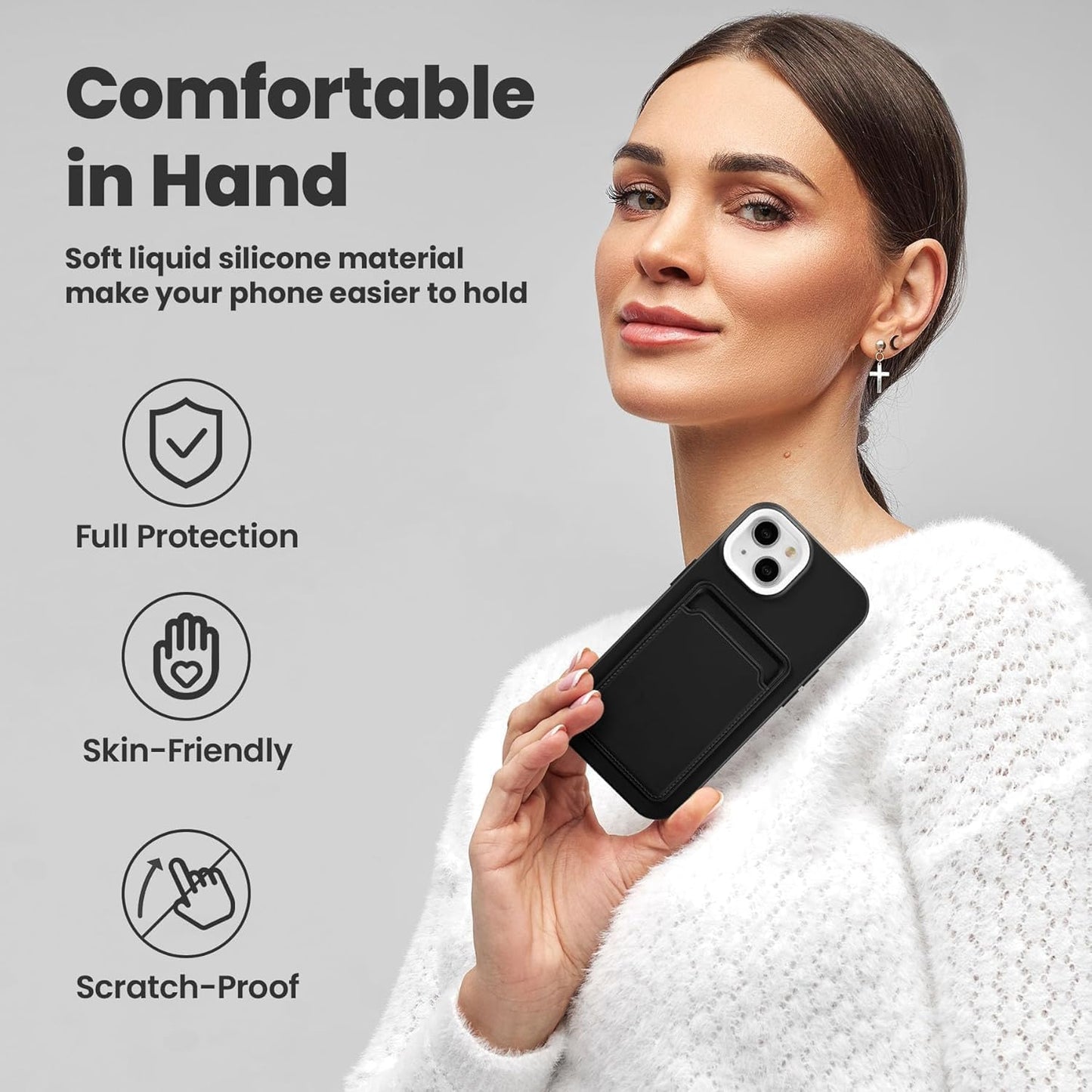 RUNGOS for iPhone 15 Pro Max Case with Card Holder, Wallet Case [3-in-1 Design] [Wireless Charging Friendly] [10Ft Drop Tested] Shockproof Case for iPhone 15 Pro Max Phone Case 6.7'' 2023, Clear 1st