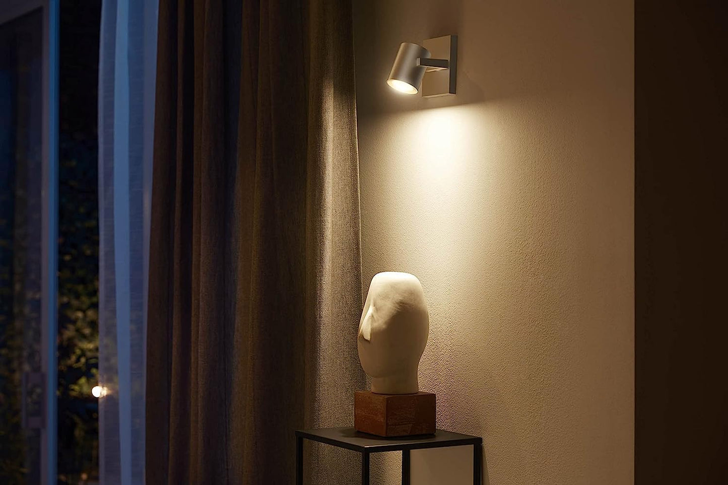 PHILIPS Lighting Hue Argenta White and Color Ambiance Connected Spotlight, with Bluetooth, 1 Light Point, GU10, 5.7 W, Aluminium