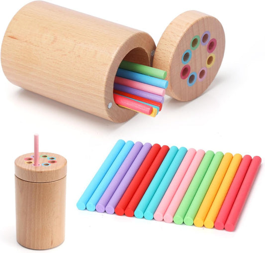 Wooden Montessori Toys for 2 Year Old Montessori Color Matching and Learning Toys for Toddlers 2-3 Years Old (Color)