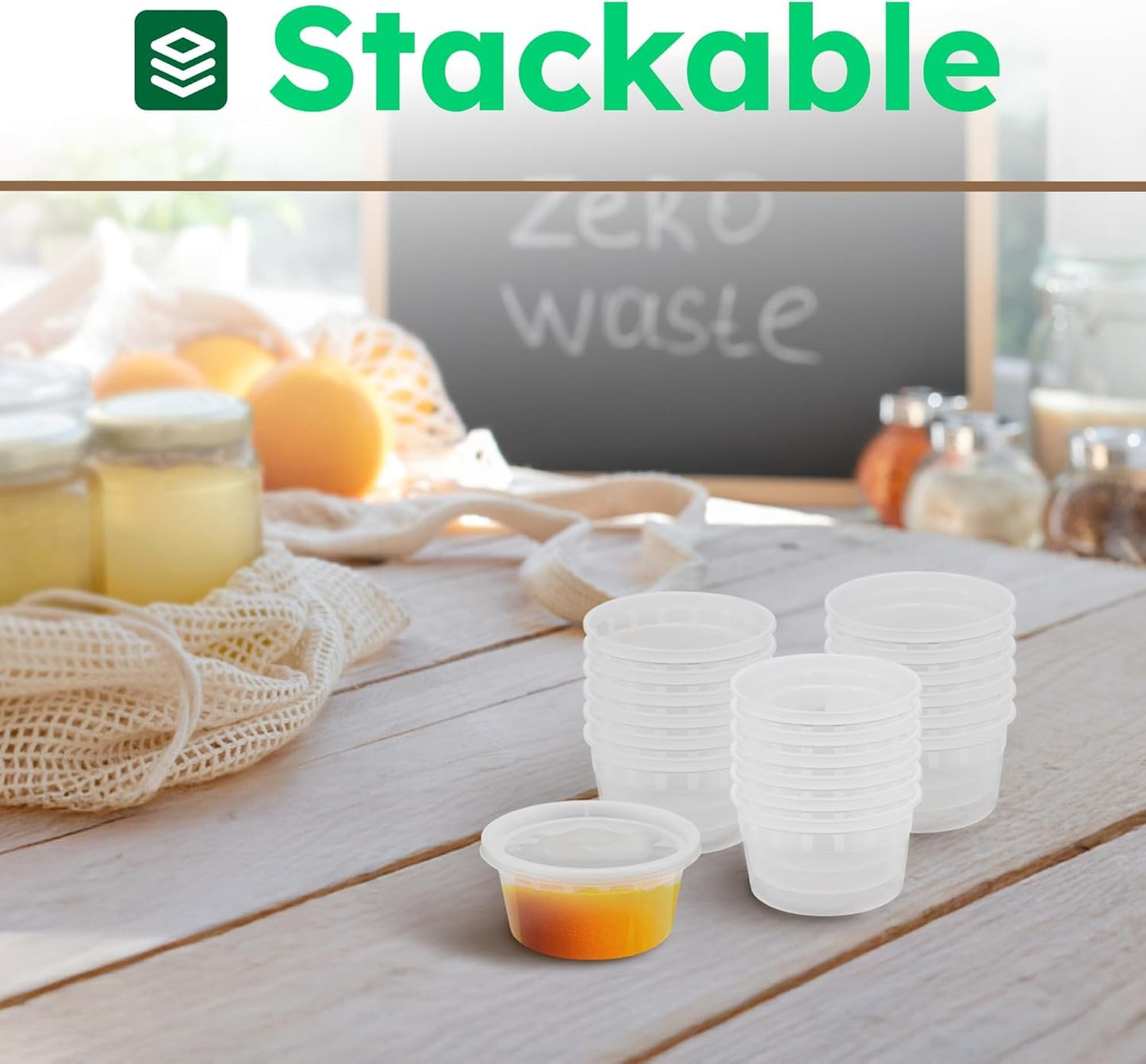 Deli Food Containers with Lids – 12 Reusable Plastic Containers for Food Storage – Ideal for Meal Prep, Leftovers, and Kitchen Storage – Dishwasher, Freezer, and Microwave Safe – 12 Pcs, 8oz