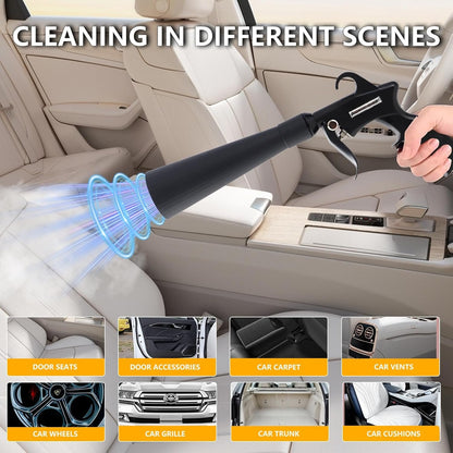 Tornado Detailing Car Cleaning Gun with Metal Nozzle | Interior Drying Air Blower | High Pressure Blower Gun | A Car Detailing Tools for Swiftly Removing Dirt and Dust with Air Flow