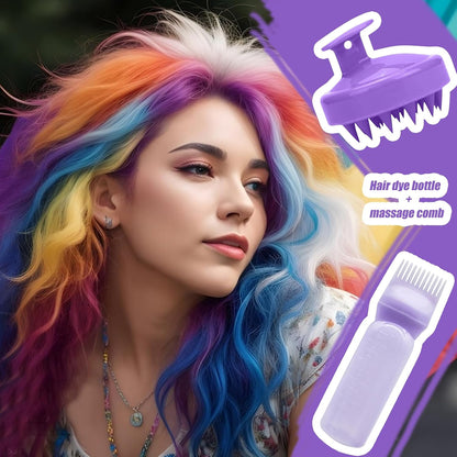 YeaHapiday Hair Oil Applicator and Scalp Massager for a Unique Experience of Hair Oiling and Hair Care, Scalp Brush (Purple)