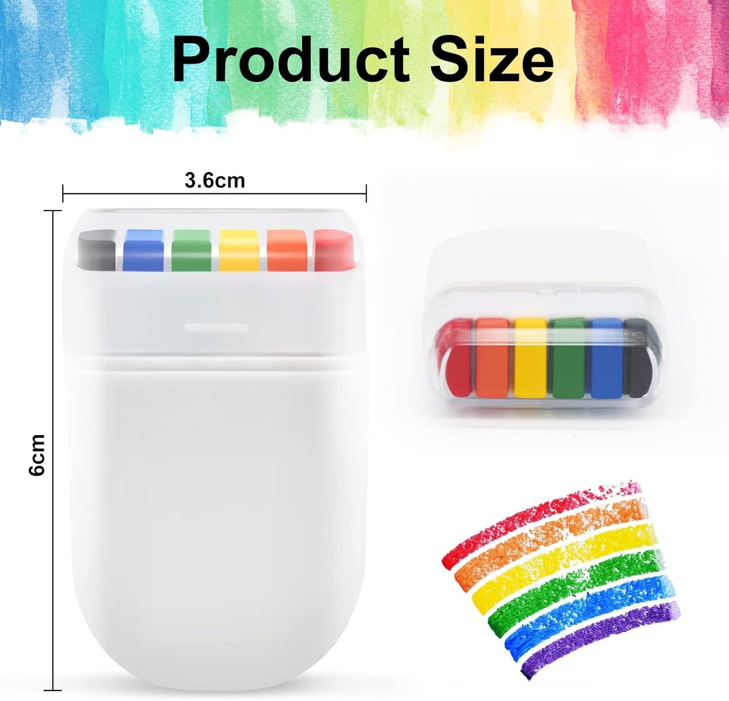 Rainbow Pride Flag Face Paint - Gay Pride Rainbow Stripe Fan Brush Stick, Face and Body Paint for Gay Pride Parade, Pride Month Celebrations, Cosplay, Party, and Halloween Makeup (1 Pack)