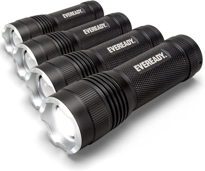 EVEREADY LED Tactical Flashlight, IPX4 Water Resistant EDC Flashlight, Rugged and Bright for Outdoor Activity, Zoomable, 3 Light Modes