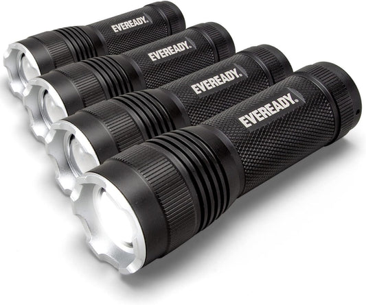 EVEREADY LED Tactical Flashlight, IPX4 Water Resistant EDC Flashlight, Rugged and Bright for Outdoor Activity, Zoomable, 3 Light Modes