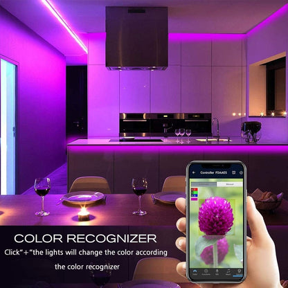 Miheal WiFi Wireless Smart LED Controller with 24 Keys Remote for RGB LED Strip Lights, Compatible with Alexa Google Home IFTTT, Support Android iOS System