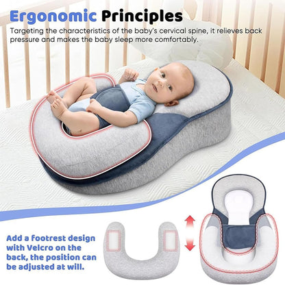 15° Anti-Choking Baby Lounger Pillow | Detachable Nursing Pillow for Newborns | Pregnant Mother Must-Have + Eco-Friendly Nursery + Portable Infant Support,Baby Lounger Pillow
