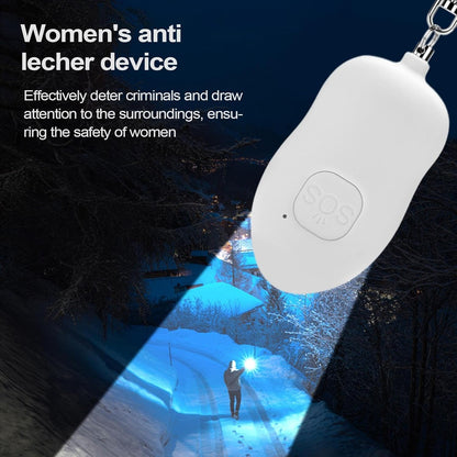 Reusable Personal Alarm Device, 130db Rechargeable Security Siren, Led Light Sound, Non-Lethal Safety Tool, Portable Loud Alarm for Women Campus Travel