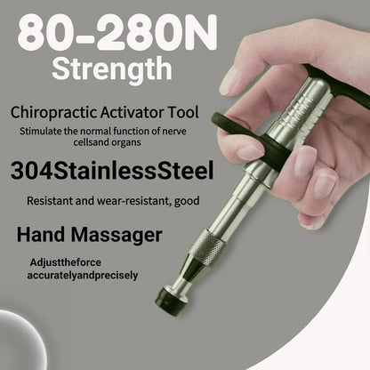 DHASUWT Chiropractic Adjusting Tool, 80-280N Adjustments Manual Spine Chiropractic Correction Tool, Professional Massage Equipment for Face and Spine Relax, Chiropractor Tool Relief Neck Back Pain