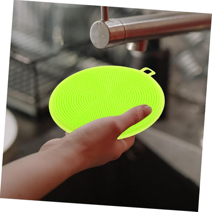 GOOHOCHY Silicone Scrubbing Brush Pad for Kitchen Cleaning Non Stick Dishwashing Brush for Cookware Safe for