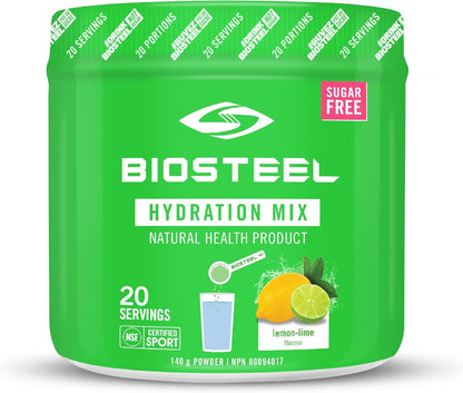 BioSteel Hydration Mix Mixed Berry + Lemon Lime Bundle (20 Servings each), Zero Sugar Hydration Drink Mixes