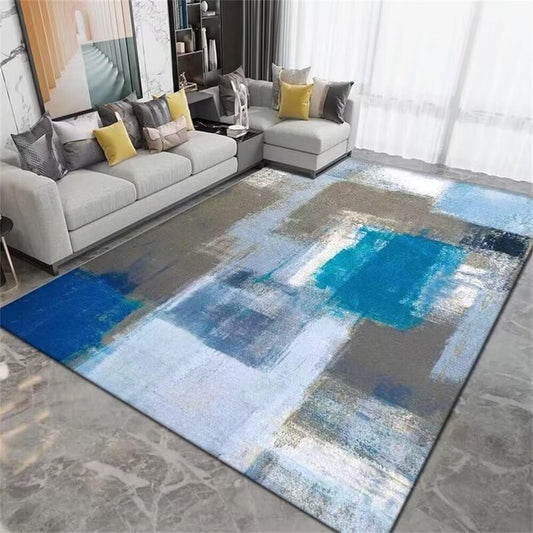 SUNYRDSM Tappeto soggiorno Tappeto Palestrina Bambini Fuzzy soggiorno tappeto grigio-blu accessori per la decorazione della casa semplice e resistente Arredamento Camera Da Letto Ragazza 90X200CM