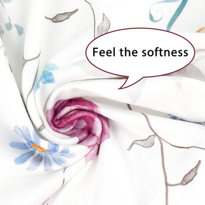 Nursing Pillow Cover Breastfeeding Pillow Slipcover for Moms Soft Breathable Organic Knit Fabric Newborn Infant Feeding Pillow Covers for Baby Girl Boy, Floral