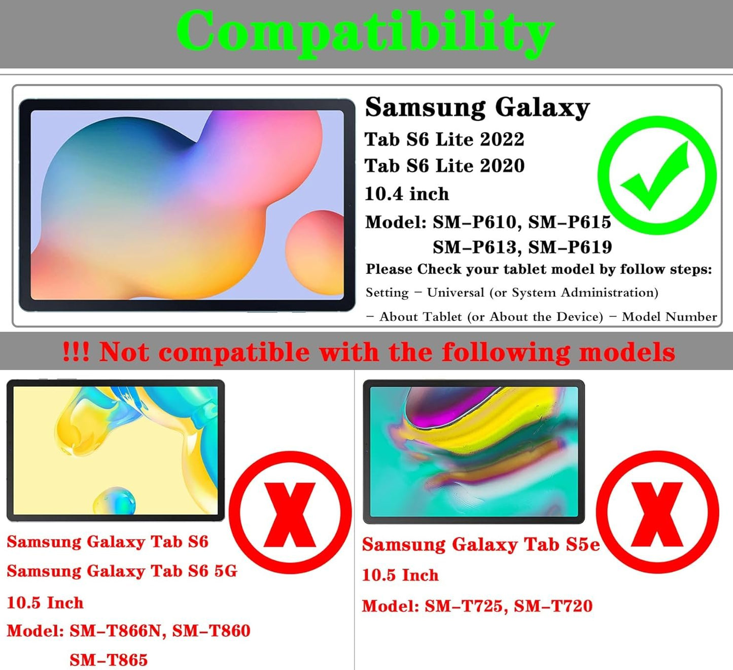 Screen Protector for Samsung Galaxy Tab S6 Lite 10.4 inch 2024/2022/2020 with 9H Tempered Glass Film, HD Clear [2-Pack]