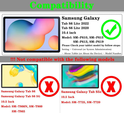 Screen Protector for Samsung Galaxy Tab S6 Lite 10.4 inch 2024/2022/2020 with 9H Tempered Glass Film, HD Clear [2-Pack]