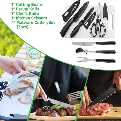 Camping Kitchen Accessories 27Pcs, Camping Kitchen Tools with Storage Bag, Outdoor Gadgets, Portable Camping RV Kitchen Set for Travel, Picnic, Camper, Party