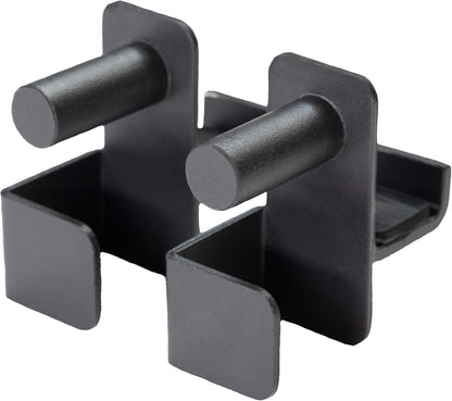 Fitness Reality 2816 Steel J-Hooks for Squat Rack Power Cage - Designed to Hold Weight Lifting Bars for Squats, Bench Presses, and More - Home Gym Accessories - 800 Lb. Capacity for 2 Hooks,Black