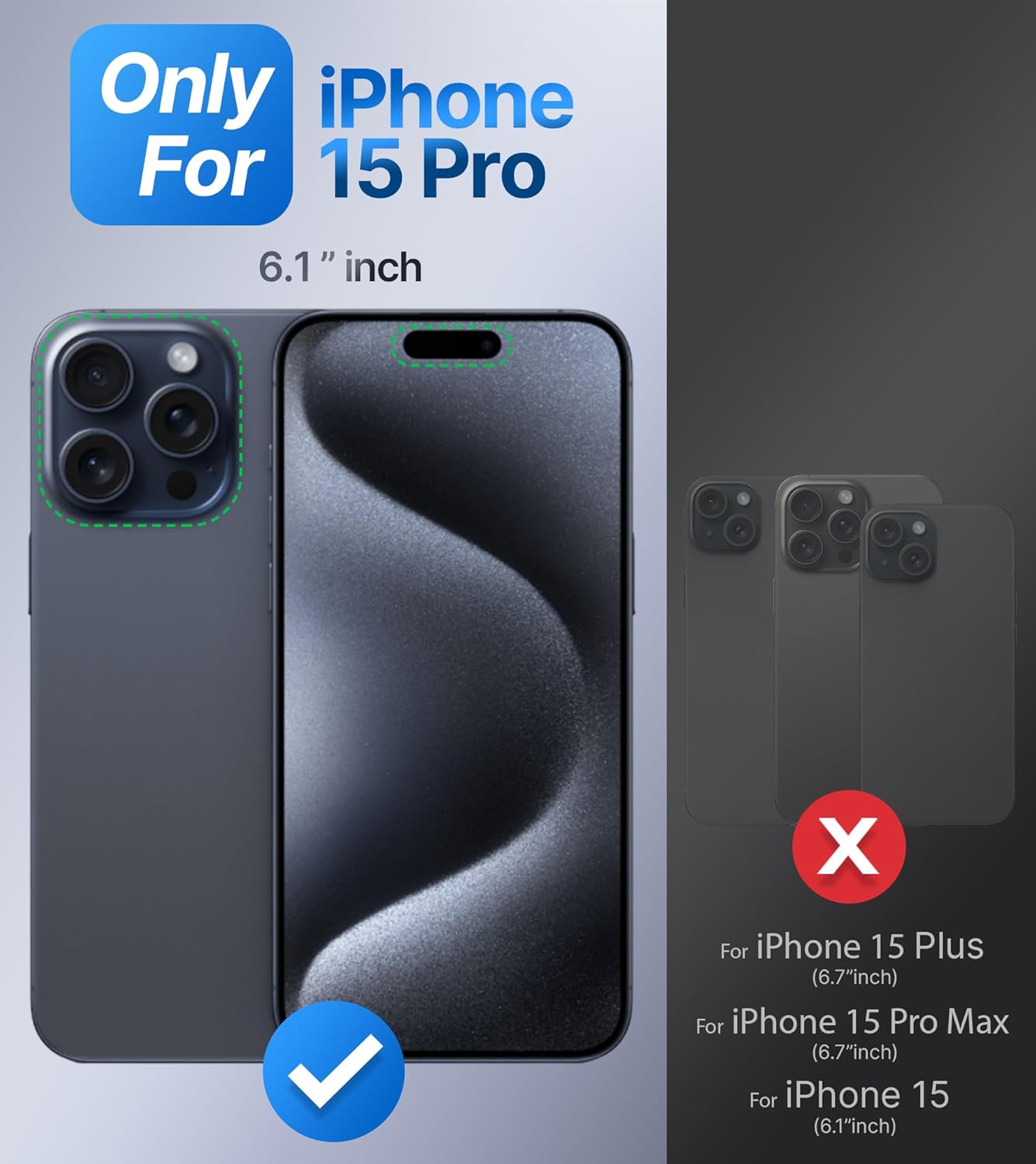 Shields Up for iPhone 15 Pro Case with Stand, Phone Case Clear with Double Ring Holder [Adjustable & Foldable] Shockproof Protective Cover for iPhone 15 Pro 6.1 inch - Clear