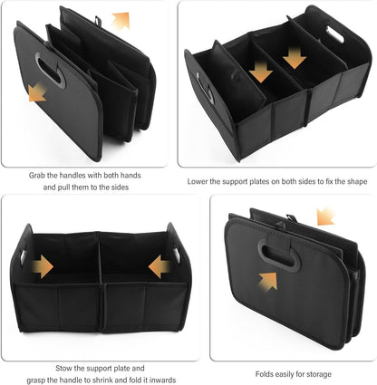 Car Trunk Organizer,Collapsible Trunk Organizer for Car Storage Organizer with High Volume,Universal Car Accessories Car Organizer Trunk for Most Cars SUVs Trucks