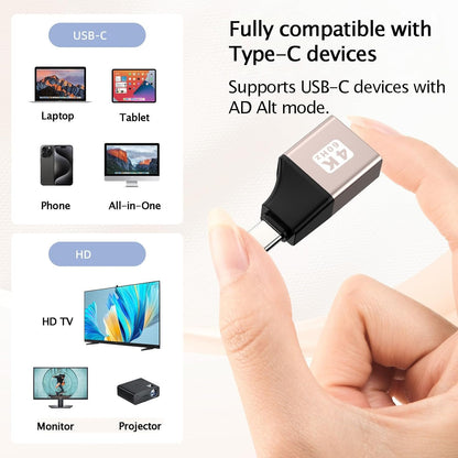 Argzm Highly Speed USB C HDTV Cable Adapter USB C to HDTV Female Connectors 4K@60Hz Streaming Adapter for Smartphones Laptops