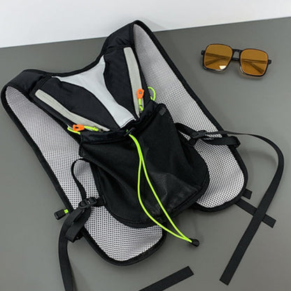 Running Hydration Vest, Portable Outdoors Kit, 11.81x18.5in Reflective Design, Organizer Bag, Multiple Pockets Set for Trekking, Camping, Cycling, Mountain, Sport Activity