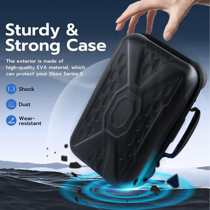Mcbazel Hard Carrying Case for Xbox Series S, Travel Case Storage Bag for Xbox Series S Console Wireless Controller & Gaming Accessories - Black