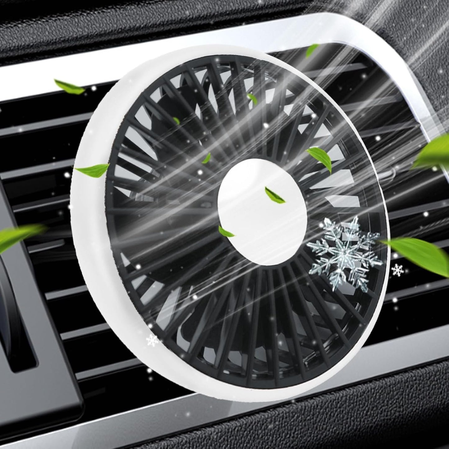 Portable Fan For Car - USB Car Air Outlet Fan - 15V Long-lasting Ventilation Device For Truck RV Vehicle Camping Travel