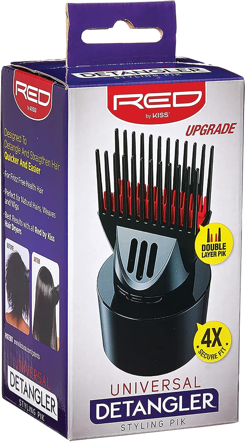 Red by Kiss Universal Detangling Blow Dryer Hair Styling Pik – Compatible with all Hair Dryers