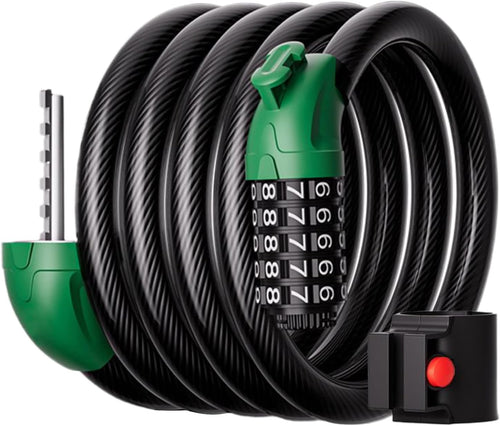 Combination Bike Lock, Security Chain Lock, Digit Code Anti Theft Gear for Motorcycle,47 Inches, Scooter, Door, Gate, Stroller, Outdoor Travel Safety, Long Lasting