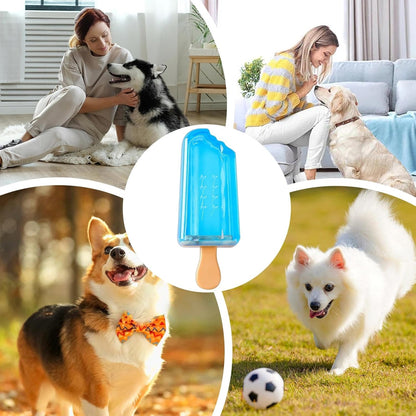 shjxi Dog Chew Toys, Interactive Dog Toy, Cooling Ice Cream Shape Teething Accessory, Non Toxic Soft Rubber, Excellent for Puppies and Dogs Outdoor Play and Training
