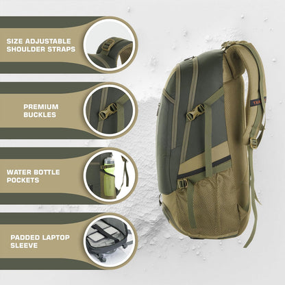 TRAWOC FALCON 40 L Travel Laptop Backpack for Men and Women, Casual Daypack with Rain Cover Hiking, Trekking, Travelling Bag