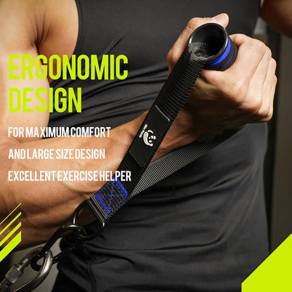 Slim Panda Exercise Handles, Resistance Band Handle, Heavy Duty Handle Attachments for Cable Machine, Pull Down Home Gym for Fitness, Workout, Crossover Tricep Exercise