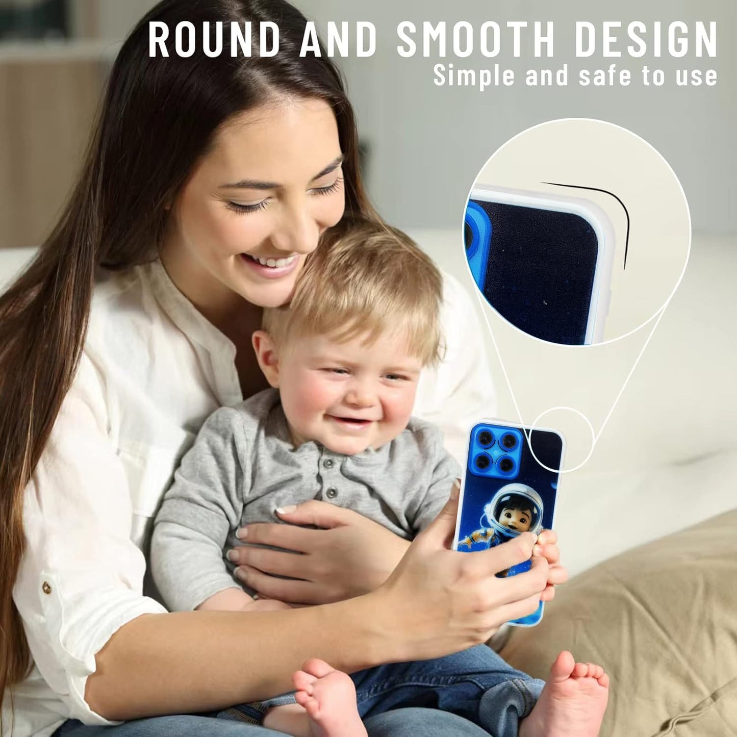 Kids Learning Cell Phone Toy with 28 Keys 2000+ Early Education Content, Music Story Recording Educational Toy for Toddlers 1-3, Kids Pretend Play Phone Birthday Gifts for Girl Boy Age 1 2 3 Year Old