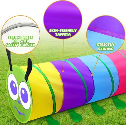 Kids Play Tunnel for Toddlers 1-3, TIKTENT Pop Up Baby Tunnel Crawling Toys with 2 Mesh Sides for Infant Children or Dog, 6 Foot Indoor Outdoor Toddler Toys for 1 2 3 Year Old Girl Boy Birthday Gift