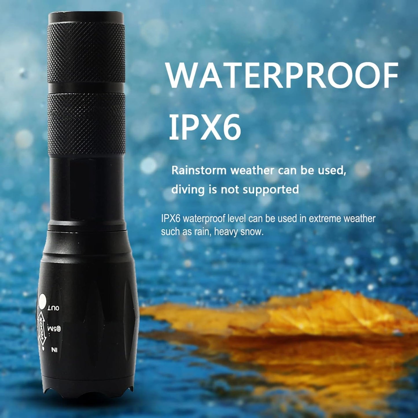 KUPRO Red Light LED Torch Powerful 1000 Lumens Hunting Tactical Red Beam Signal Flashlight Zoomable Waterproof Torches 1 Mode for Night Vision Astronomy Fishing Aviation