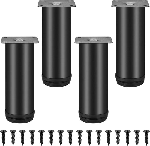 4 Pcs Adjustable Furniture Feet Height 0-15 mm, Adjustable Furniture Feet, 15 cm Furniture Legs, Adjustable Furniture Feet, Metal Feet for Bed Sofa Cabinet Table Legs