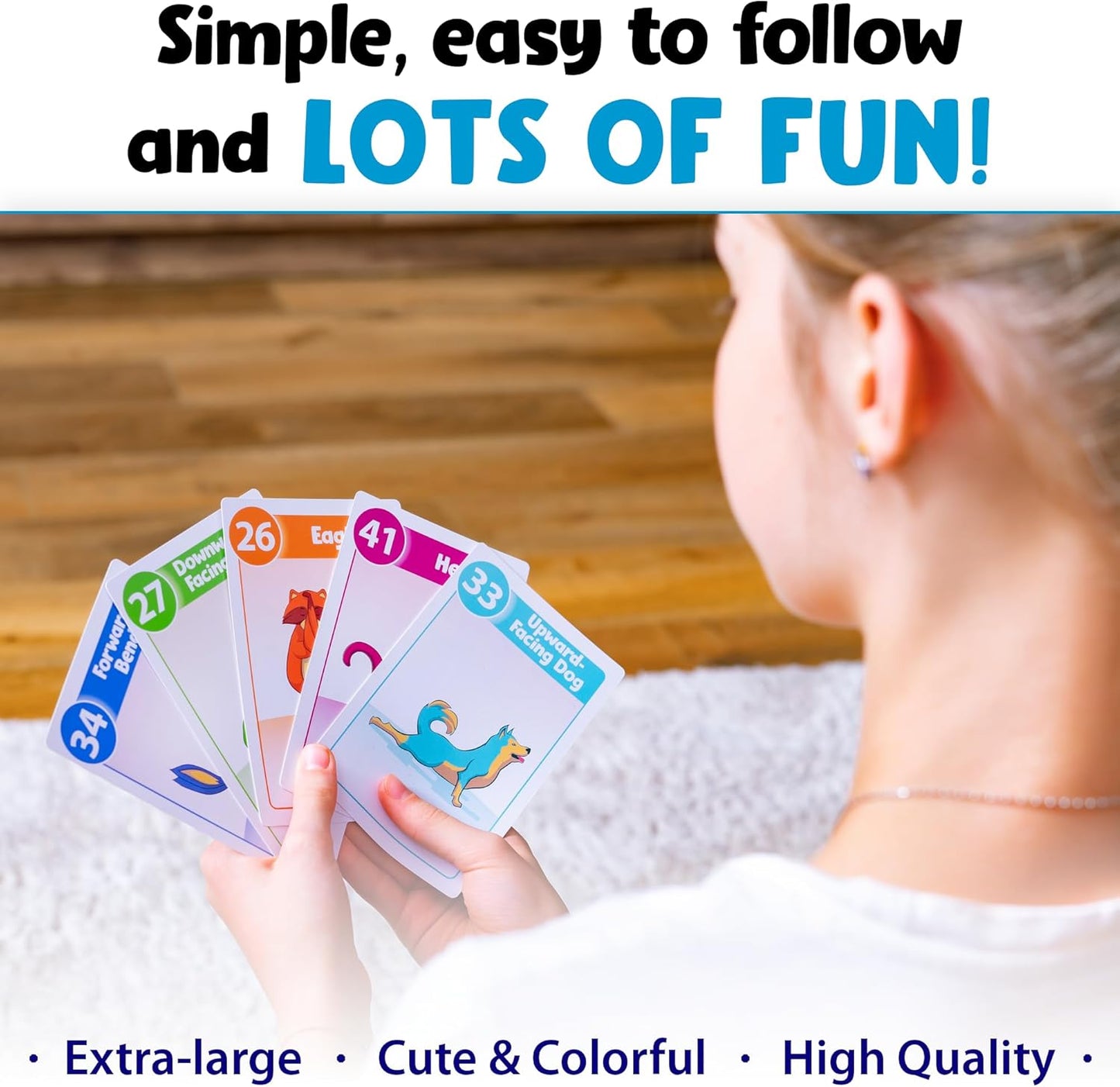 Yoga Pose and Breathing Exercise Cards for Kids - Promote Mindfulness, Meditation, and Self Care for Children - Fun Preschool Game with Easy to Read Steps - Teach Kids Mindfulness Tools Through Yoga
