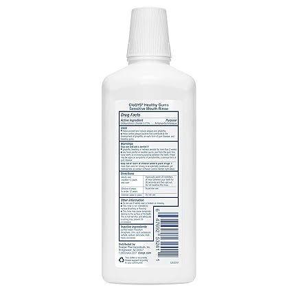 Closys Healthy Gums Mouthwash, Antiplaque and Anti-gingivitis for Gum Health, Non-Burning, Non-Irritating – 32 Fl Oz