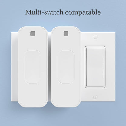 ClicSmart Rocker Smart Home Lighting Automation Starter Kit for Rocker Style Wall Switches Includes One WiFi Outlet Smart Plug and One Magnetic Bluetooth Rocker Switch Controller Free ClicSmart App