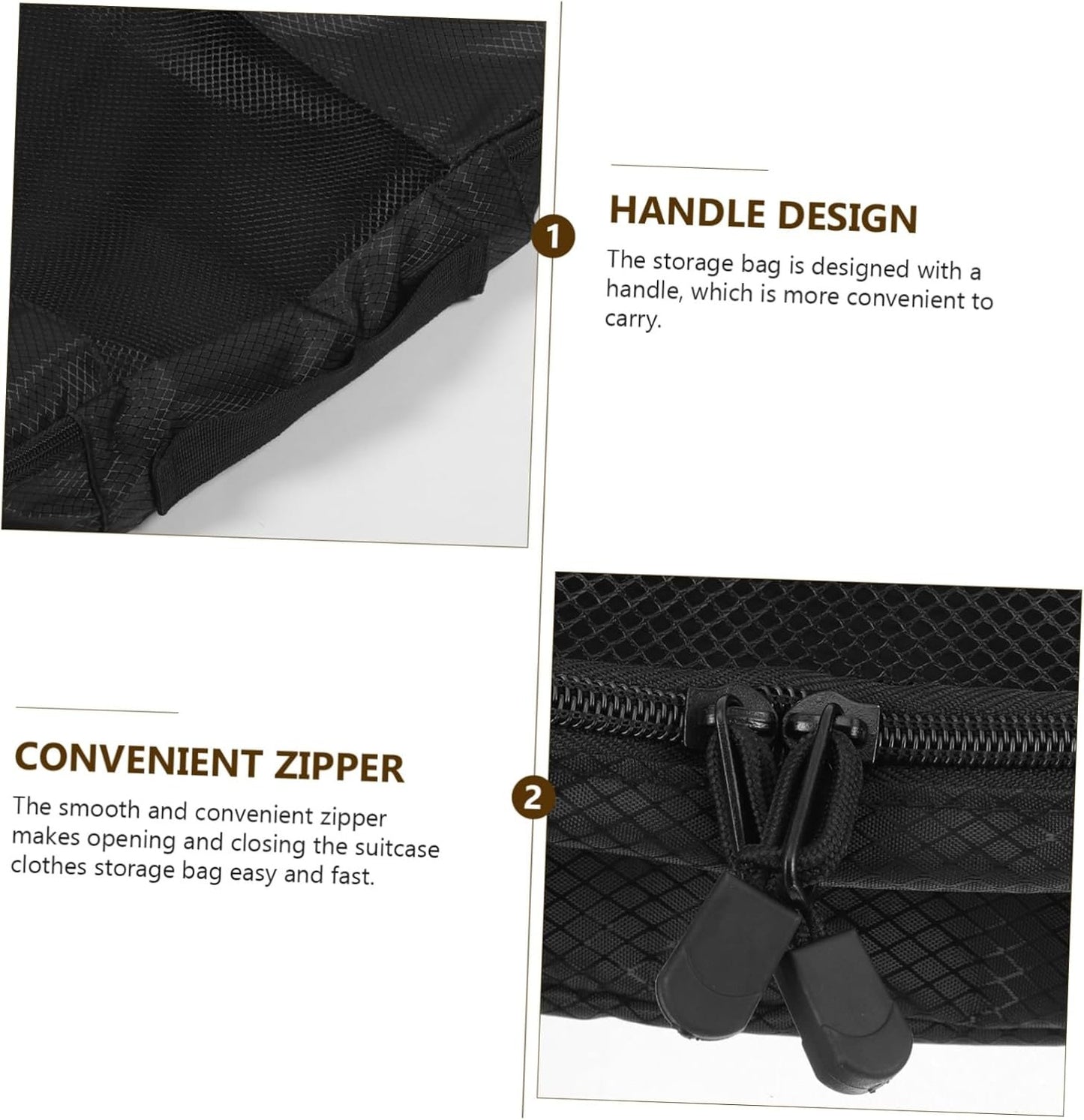EXHUMKY 3Pcs Travel Storage Bags Large Capacity Packing Cubes for Luggage Organization Portable