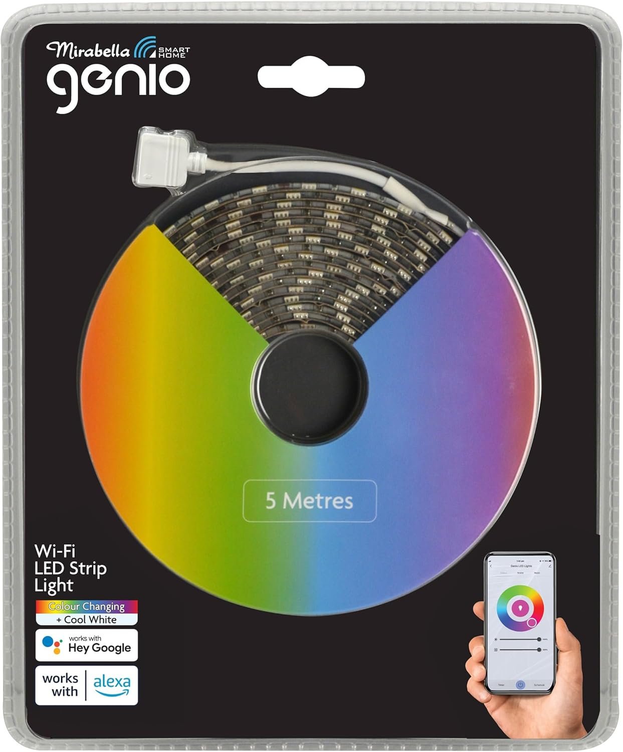 Mirabella Genio Wi-Fi Smart LED Strip 5M RGBW 4000K (Cool White) Low Voltage