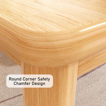 Uandhome Modern Rectangular Dining Table for 4-6 People, Wooden Legs, 120 * 55 * 75cm