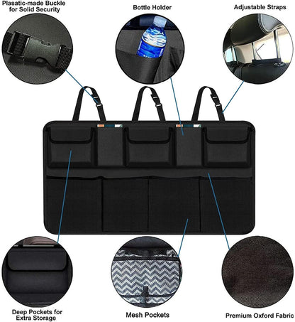 Car Trunk Organizer, Backseat Hanging Organizer with 9 Large Storage Bag -Trunk Organizer for SUV,Truck,Van-Free Your Trunk Space (9bag)
