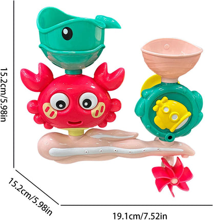 Suction Bath Toys, Shower Water Toys, 8.27x8.07x3.15 Inches Heavy Duty Colorful Multipiece Set, Bathtub Fun Cup Play for Beach, Pool and Entertainment Kids Bathroom