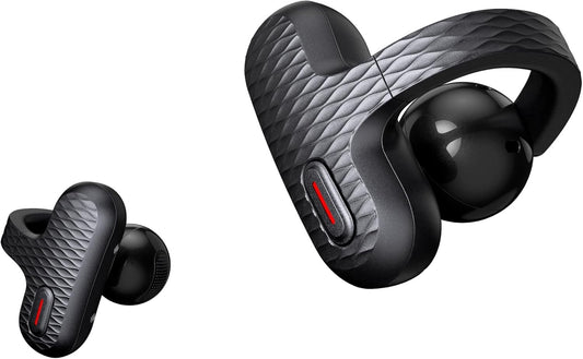 Amazfit Up Bluetooth Headphones, Open Ear Wireless Earbuds with Easy Touch, IPX4 Water Resistant Earphone, AI Noise Reduction, Earphones Compatible with Android & iPhone