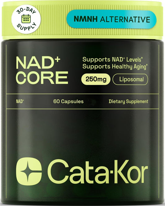NMNH Supplement Alternative - Liposomal NAD CORE LipoNAD 250mg - 30-Day Supply - High Purity NAD Supplement for Anti-Aging, Energy, Focus - 60 Capsules